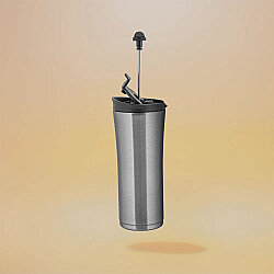 3654-gm French Press Termos Gümüş 500 ML - 2
