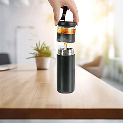 3760-gm Demlikli Termos Gümüş 450 ML - 2