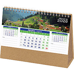 Amt-01-krft Manzara Masa Takvimi Kraft - Taslama 20 x 14 x 7 Cm - 