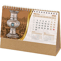 Amt-02-krft Osmanlı Masa Takvimi Kraft - Taslama 20 x 14 x 7 Cm - 