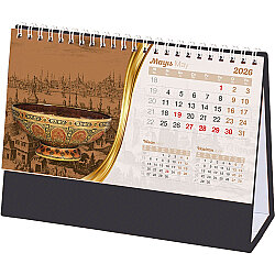 Amt-02-st Osmanlı Masa Takvimi Siyah - Taslama 20 x 14 x 7 Cm - 
