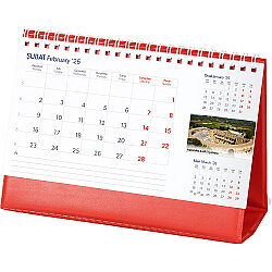 Amt-03-kb Anadolu Masa Takvimi Kırmızı - Biala 20 x 14 x 7 Cm - 