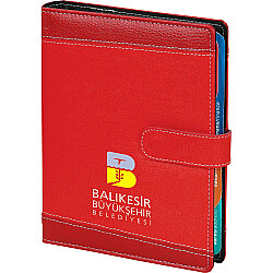 Bergama-k Organizer Ajanda Kırmızı 18 x 23 Cm - 