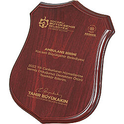 Bk-75 Ahşap Plaket 20 x 24 Cm - 