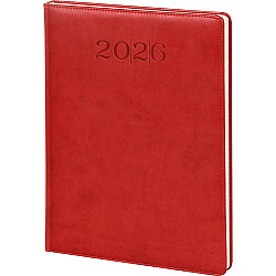 Bostancı-dk Dikişli Günlük Ajanda Kırmızı 20 x 28 Cm - 