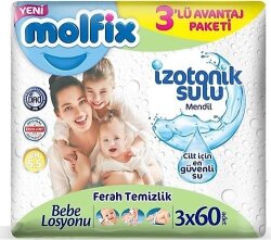 Molfix Islak Havlu 60'lı 3'lü Bebe Ferah Tem. - 