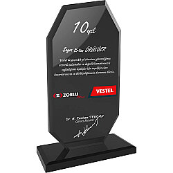Ekt-102-fm Kristal Plaket Füme 12 x 19 Cm - 