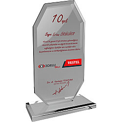 Ekt-102-şf Kristal Plaket Şeffaf 12 x 19 Cm - 
