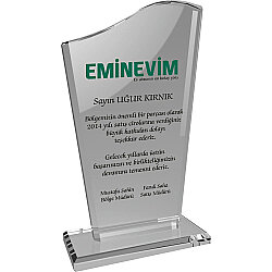 Ekt-108-şf Kristal Plaket Şeffaf 12 x 21 Cm - 