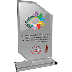 Ekt-205-şf Kristal Plaket Şeffaf 12 x 21 Cm - 