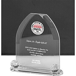 Ekt-209 Kristal Plaket 18,5 x 18,5 Cm - 