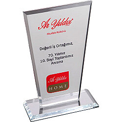 Ekt-235-şf Kristal Plaket Şeffaf 12 x 21 Cm - 