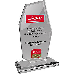 Ekt-275-şf Kristal Plaket Şeffaf 12 x 21 Cm - 