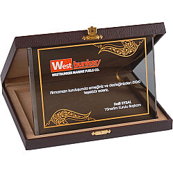 Ekt-410 Kutulu Kristal Plaket 15 x 20 Cm - 