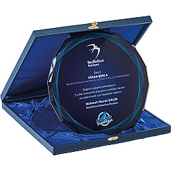 Ekt-440 Kutulu Kristal Plaket 25 x 25 Cm - 