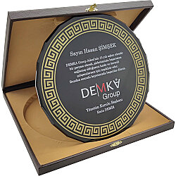 Ekt-510 Kutulu Kristal Plaket 25 x 25 Cm - 