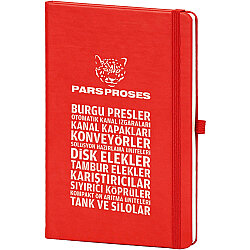 Gebze-k Tarihsiz Defter Kırmızı 13 x 21 Cm - 