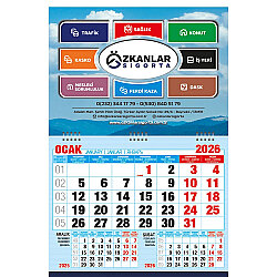 Gmc-02 Ekonomik Küçük Boy Gemici Takvim 32 x 48 Cm - 