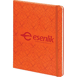 Güngören-desenli-t Tarihsiz Defter Turuncu 19,5 x 25 Cm - 