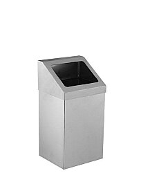 Palex Krom Açık Çatı Kapaklı Çöp Kovası 16 Lt 430 Kalite - PALEX