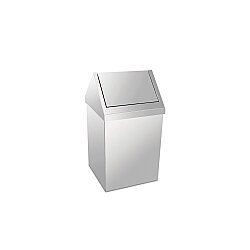 Palex Krom Çatı Kapaklı Çöp Kovası 25 Lt 430 Kalite - PALEX