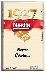 Nestle 1927 Kuvertür Beyaz Çikolata 2,5 Kg - NESTLE