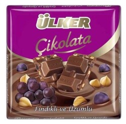 Ülker Çikolata Kare 60 Gr.üzüm Fındık - ÜLKER