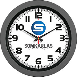 V30-346-fm Plastik Duvar Saati Füme Ø 40 Cm - 
