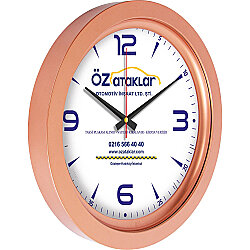 V30-741-b Metalize Duvar Saati Bronz Ø 40 Cm - 
