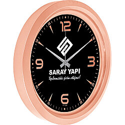 V30-743-b Metalize Duvar Saati Bronz Ø 40 Cm - 